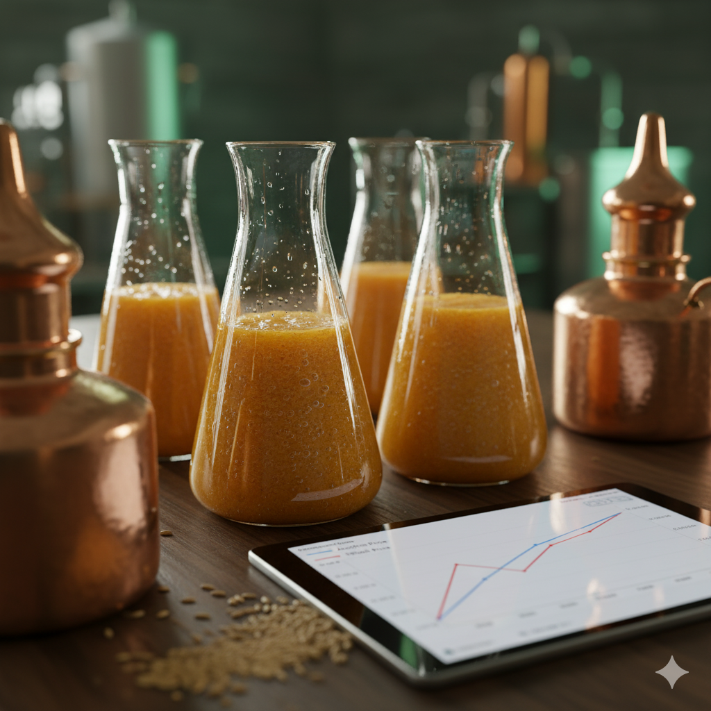 Modern Scottish distillery with rye mash